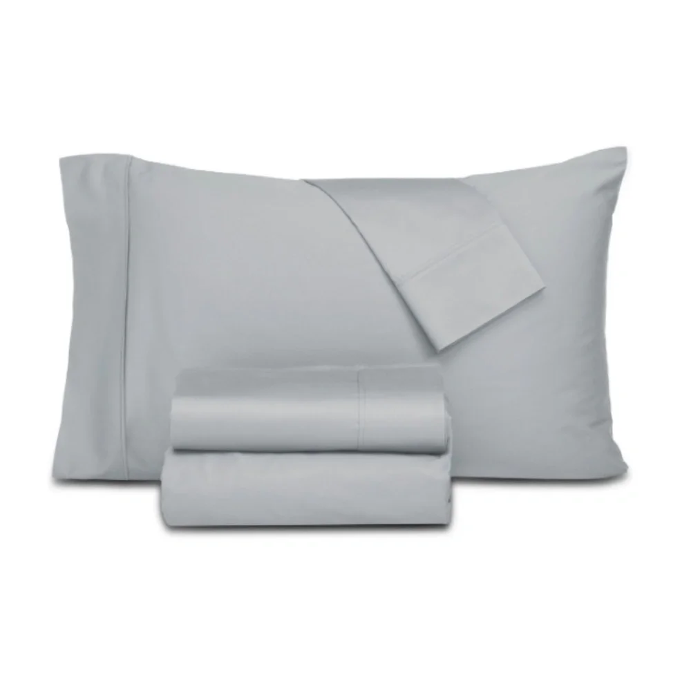 Everyday Home Trident 300 Thread Count 100% Cotton 4-Pc. Sheet Set, King - White - Picture 8 of 14